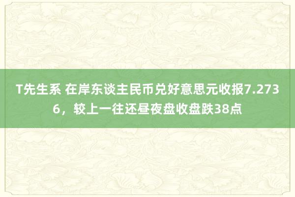 T先生系 在岸东谈主民币兑好意思元收报7.2736，较上一往还昼夜盘收盘跌38点