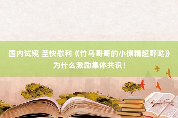 国内试镜 至快慰利《竹马哥哥的小撩精超野哒》为什么激励集体共识！